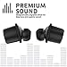 Rowkin Ascent Charge+ True Wireless Earbuds Headphones: 50+ Hours Bluetooth 5 Smallest Earphones & Qi Charging Case. Deep Bass Sound Headset, Mic & Noise Reduction for Android Samsung & iPhone (Black)