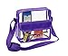 Clear Crossbody Messenger Shoulder Bag with Adjustable Strap Stadium Approved Transparent Purse Purple