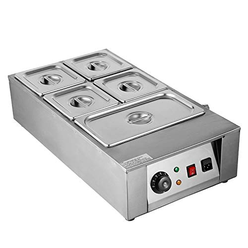 ALDKitchen Chocolate Melting Machine & Warming with Five Tanks | Stainless Steel 110V Choco Melter for Home or Bakery Use with Manual Control (5 Tanks) (5 Tanks)