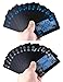 Waterproof Plastic Poker Playing Cards, Black PVC Poker Table Cards Classic Magic Tricks Tool Deck (54pcs)(Black and Blue)
