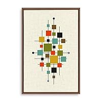 Framed Canvas Wall Art Abstract Colorful Canvas Prints Home Artwork Decoration for Living Room,Bedroom - 16x24 inches