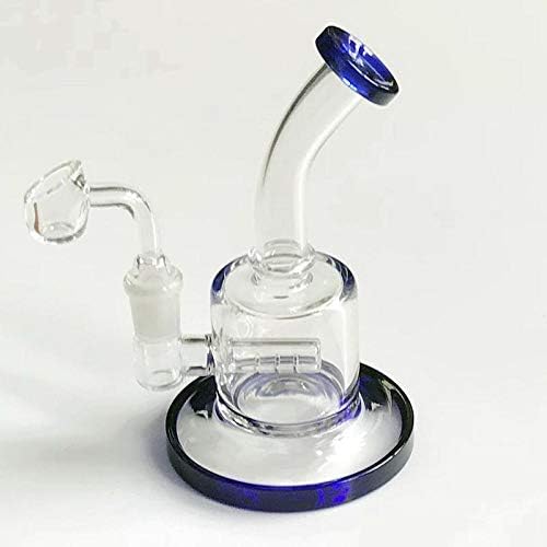 6 Inch Mini Oil Dab Rigs Inline Perc 5mm Thick Glass Bong 14mm Female Joint Water Pipe with 4mm Quartz Banger