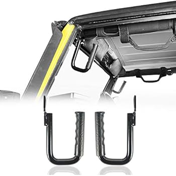 u-Box Black Grab Bar Front Steel Grab Handle w/Offroad Logo for 1997-2006 Jeep TJ Wrangler