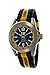 CAT Men's YA14163134 Big Twist Black Analog Dial with a Black and Yellow Nylon Strap Watch