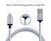 Adoric 3PCS 6FT Extra Long Nylon Braided Tangle-Free 8 Pin Lightning Cable, Sync & Charge iPhone 7/7 Plus/6s/6s Plus/6/6Plus/5s/5c/5, iPad/iPod Models (White)