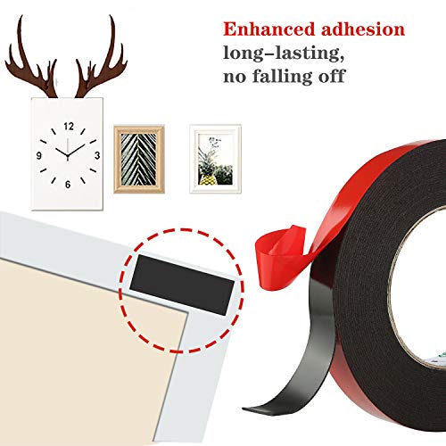 PE Foam Double Sided Tape, Waterproof Mounting Adhesive Tape Roll for Doors/Plumbing/HVAC/Windows/Pipes/Construction(1 Rolls Wide 1 in Long 33 Ft) - Thumbnail 3