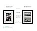 The Display Guys~ 2pcs 8x10 inch Matte Black Pine Wood Photo Frame, Real Tempered Glass, Luxury Made Affordable, with White Core Mat Boards 2 for 5x7 Picture+2 Collage Mat Boards for 4x6 Pictures