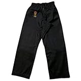 ProForce Gladiator 8oz Karate Pants w/ Elastic Waist - Black - Size 5