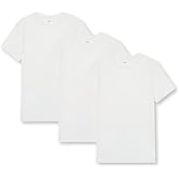 BE:TREND JAJU 100% Cotton Crewneck T-Shirts 3 Pack – Plain White Tee, Lightweight Soft Breathable Undershirts for Men & Women
