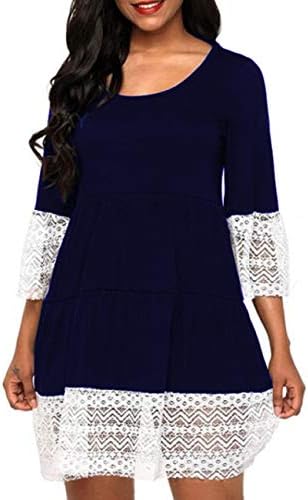 CutieLove Women's Casual Dresses Loose Neck Tie Crochet Swimsuits Cover Ups Beach Dress