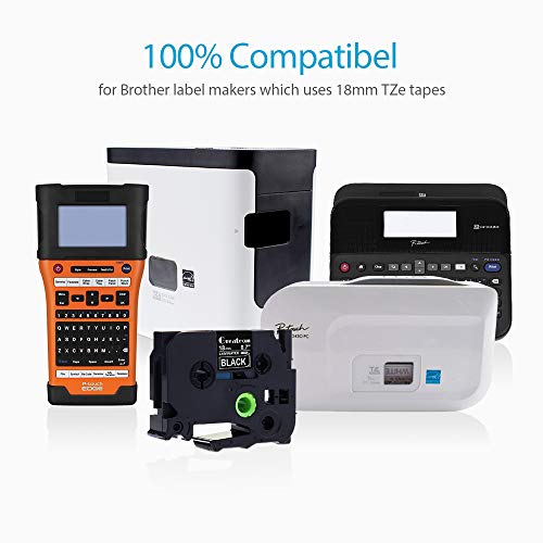 Greateam Compatible Label Tape Replacement for Brother P-Touch Label Tape 18mm 0.7 Inch White on Black, Brother TZe Tape TZe-345 for Brother PTouch PT-P710BT PTD400 PTD600 Label Makers, 3-Pack - Thumbnail 2