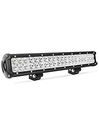 Barra de luz Nilight 20 pulgadas, 126 W luces LED combo de flujo puntual. Combo barra LED. luces todoterreno, luces para conducción, luces LED para niebla, luces para Jeep, luces para barco, iluminación LED, luces de trabajo