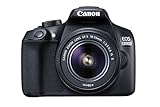Canon EOS 1300D - Cámara réflex de 18 Mp (pantalla de 3', Full HD, 18-55 mm, f/1.5-5.6, NFC, WiFi), color negro - Kit con objetivo EF-S 18-55 mm f/3.5-5.6 IS II