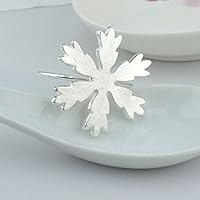 The Crafty Owl Snowflake Napkin Rings for Dinners, Parties, Christmas, Holidays Set of 6 (Silver)