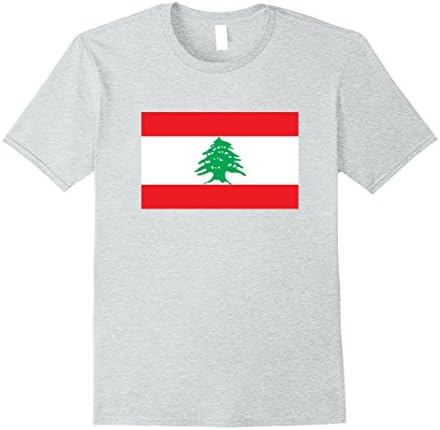 Mens Flag of Lebanon t-shirt 2XL Heather Grey