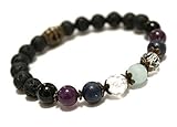 BE CALM Oil Diffuser Gemstone bracelet/Mental Well-being/Anti Anxiety/Sleep Aid/Stress Relief, Amethyst, Amazonite, Crystal Quartz/Black Friday SALE/Ready to Ship/Holiday Gift/Aromatherapy