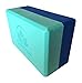 1 Blue and Light Blue Bicolor Yoga Block - 9 Inches by 6 Inches by 4 Inches
