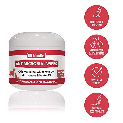 Medicated Dog Wipes by Nootie Antifungal, Antimicrobial