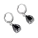 Drop Dangle Teardrop Earrings, Fashion Water Drop Leverback Earrings for Women Black