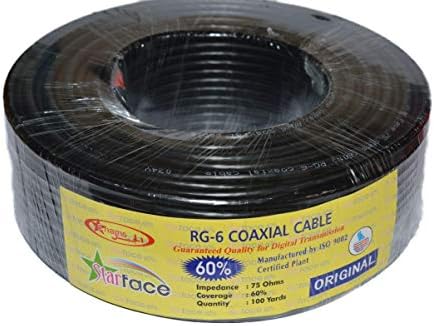 Starface Rg 6 Coaxial Cable 100 Yards Black Buy Online At - 