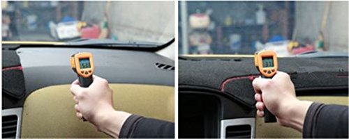 FMtoppeak Dashboard Dash Dark Mat Dash Mat Sun Cover Pad for Jeep Patriot 2011-2016 Red with Logo