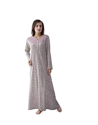 full sleeves night gown