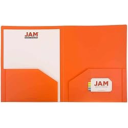 JAM PAPER Heavy Duty Plastic 2 Pocket Extra Tough