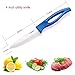 Ceramic Knife 5Inch Fruit Knife Set 4-Piece with Knife Sheaths for Cheese, tomatoes, potatoes, vegetables, fruits (blue)