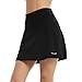 Ubestyle UPF 50+ Women's Active Athletic Skort Performance Skirt with Pockets for Running Tennis Golf Workout (BLACKNEW, XL)