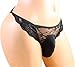 aishani Men's Lace Mooning Pouch Panties Bikini Male Briefs Underpants,X-L Black