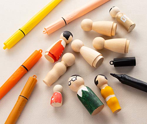 2 Peg+Dolls+Unfinished+Painting+Decoration