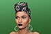 African Royale Black and White African Headwrap