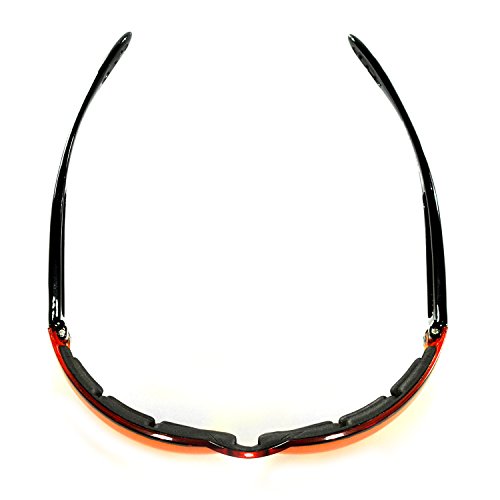 Bobster Shield Sport Sunglasses,Black Frame/Amber Lens,one size