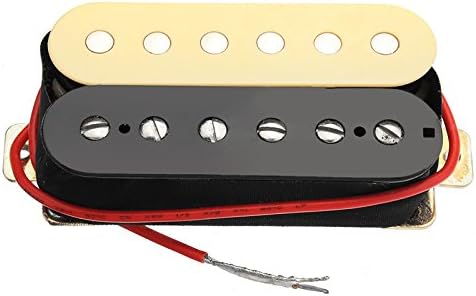 Kenthia 2 Pieces Guitar Double Coil Pickups Humbucker Neck Bridge Zebra Pickups Kit for Guitar Bass