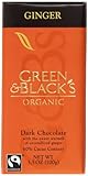 Green and Black Chocolate Bar, Ginger, Organic, 3.5000-ounces (Pack of 5)