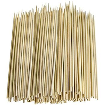 Party Propz Bamboo Skewer Stick, Brown (100 Pieces, 8-inch)