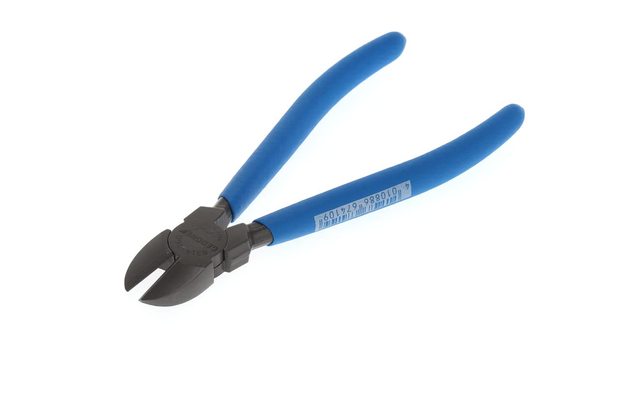 GEDORE Side Cutter for Medium Hard Wire to 1.6 mm Dia., Swedish Pattern, Non-Slip Grips, Hardened, Length 160 mm, 8314-160 TL