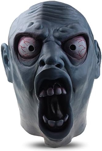 MostaShow Mummy Zombies Scary Latex Full Head Cosplay Costume Halloween Horror Masks