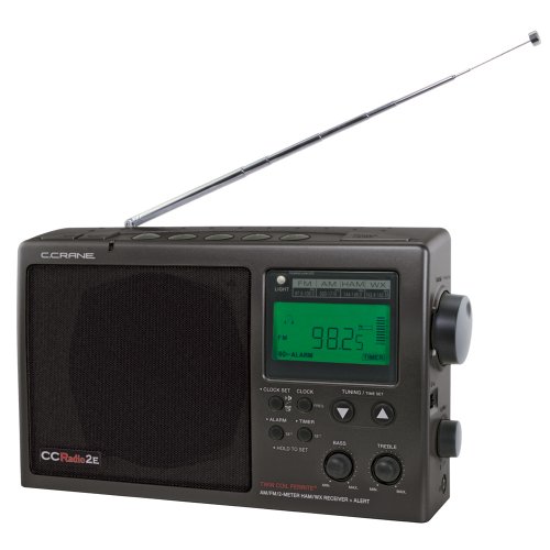 C. Crane CCRadio-2E Enhanced Portable AM FM Weather and 2-Meter Ham Band (Black) CC2BE