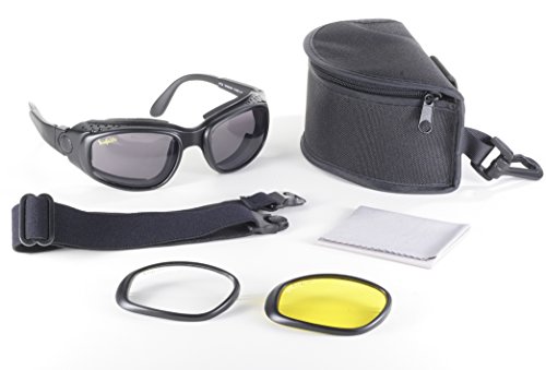Pacific Coast Airfoil Windproof Lens Kit (Black Frame/Smoke, Yellow, Clear Lens)