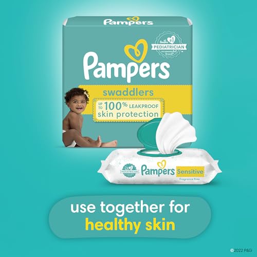 PAMPERS BABY DIAPERS – SWADDLERS – SIZE 0, 140 COUNT, ULTRA ABSORBENT DISPOSABLE NEWBORN DIAPER