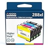 Ankink 288XL Ink Cartridges 4 Pack Replacement for