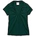 unik Girl's Uniform V-Neck Collar Shirt Short Sleeve Great for School Burgundy Navy White Sky Blue Green Purple Yellow Red