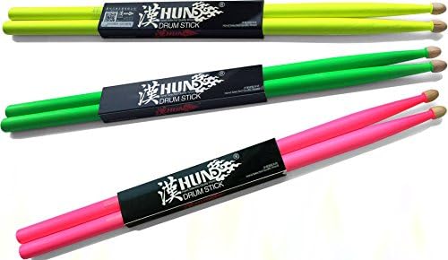 Tempi Glow in the Dark Drum Sticks for Drummers (Neon Green) Size: 5A | 1 PAIR