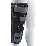 ORTONYX Tri-Panel Knee Immobilizer Full Leg Brace - Breathable and Lightweight - Straight Leg Support - Knee Splint 23.5