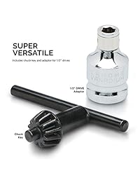 Neiko 20754A - Portabrocas de 3 8" con vástago hexagonal de 1 4" de cambio rápido y llave de impacto para taladrar