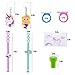 LEEHUR Unicorn Mermaid Party Favors Supplies for Kid 60pcs Bracelet Ring Keychain Tattoo Stamper Girl Boy Reward Prizes Birthday Souvenirs Carnival Event Goodies Bag Filler Christmas Stocking Stuffers