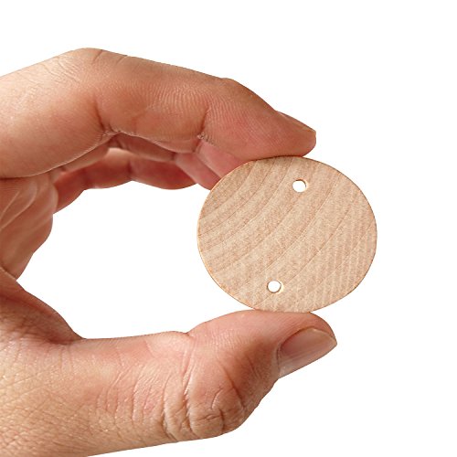 AS 1.5 inch Wood coins Tags (50-pcs / 100-pcs / 200-pcs) Wooden Tags For Birthday Boards, Chore Boards or other Special Dates - 50-pcs