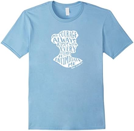 Men's My Courage Rises Pride and Prejudice Jane Austen Quote Shirt Large Baby Blue