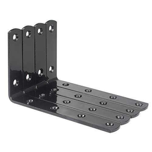 Favordrory 4 PCS 90 Degree Angle L Shaped Shelf Bracket, Corner Brace